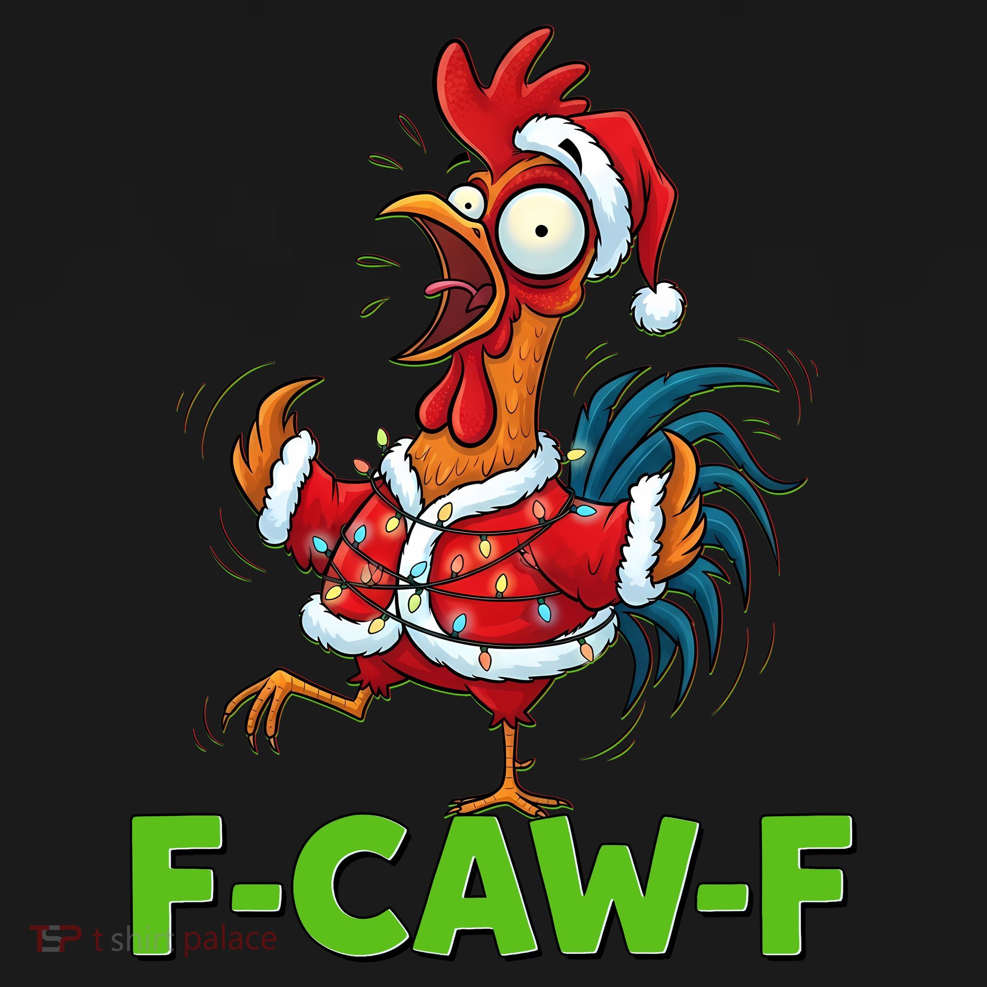 Funny Christmas  F CAW F Chicken Rooster Women's Tank Top