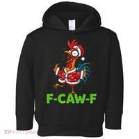 Funny Christmas  F CAW F Chicken Rooster Toddler Hoodie thumb 0