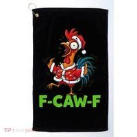 Funny Christmas  F CAW F Chicken Rooster Golf Towel thumb 0