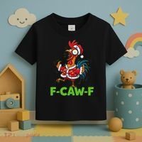 Funny Christmas  F CAW F Chicken Rooster Toddler T-Shirt thumb 3