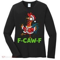 Funny Christmas  F CAW F Chicken Rooster Women's Long Sleeve Shirt thumb 0