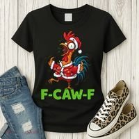 Funny Christmas  F CAW F Chicken Rooster Women's T-Shirt thumb 3