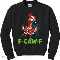 Funny Christmas  F CAW F Chicken Rooster Kids Sweatshirt thumb 0