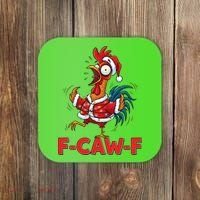Funny Christmas  F CAW F Chicken Rooster Coaster thumb 0