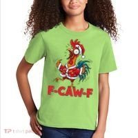 Funny Christmas  F CAW F Chicken Rooster Kids T-Shirt thumb 2