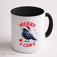 Funny Christmas F CAW F Crow Coffee Mug thumb 1