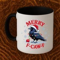 Funny Christmas F CAW F Crow Coffee Mug thumb 2