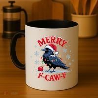 Funny Christmas F CAW F Crow Coffee Mug thumb 4