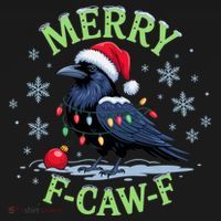 Funny Christmas F CAW F Crow Women's Hoodie thumb 2