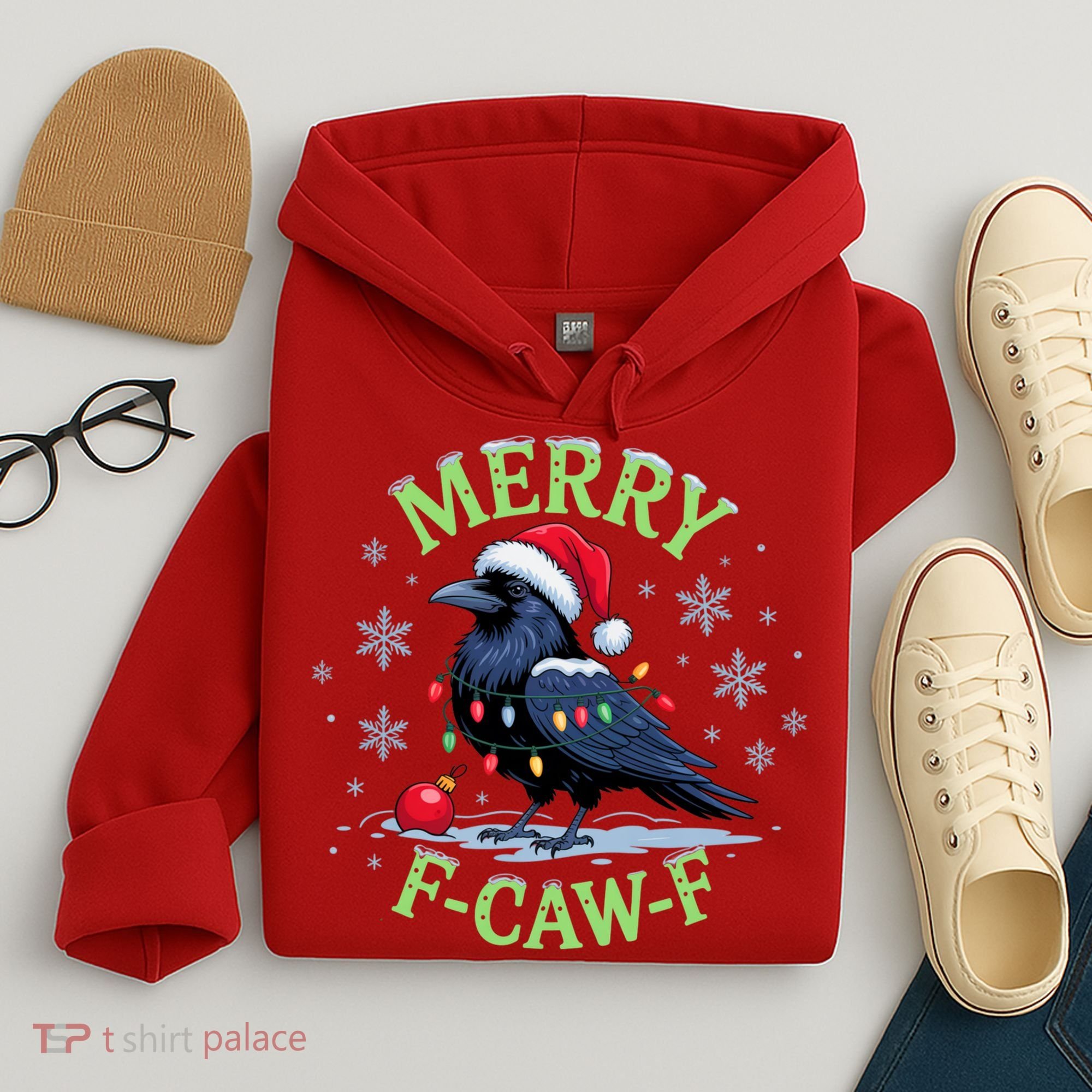 Funny Christmas F CAW F Crow Hoodie