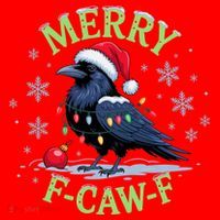 Funny Christmas F CAW F Crow Apron thumb 3