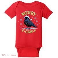 Funny Christmas F CAW F Crow Baby Bodysuit thumb 0