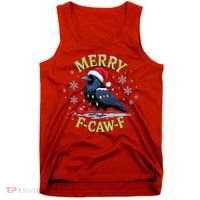 Funny Christmas F CAW F Crow Tank Top thumb 0