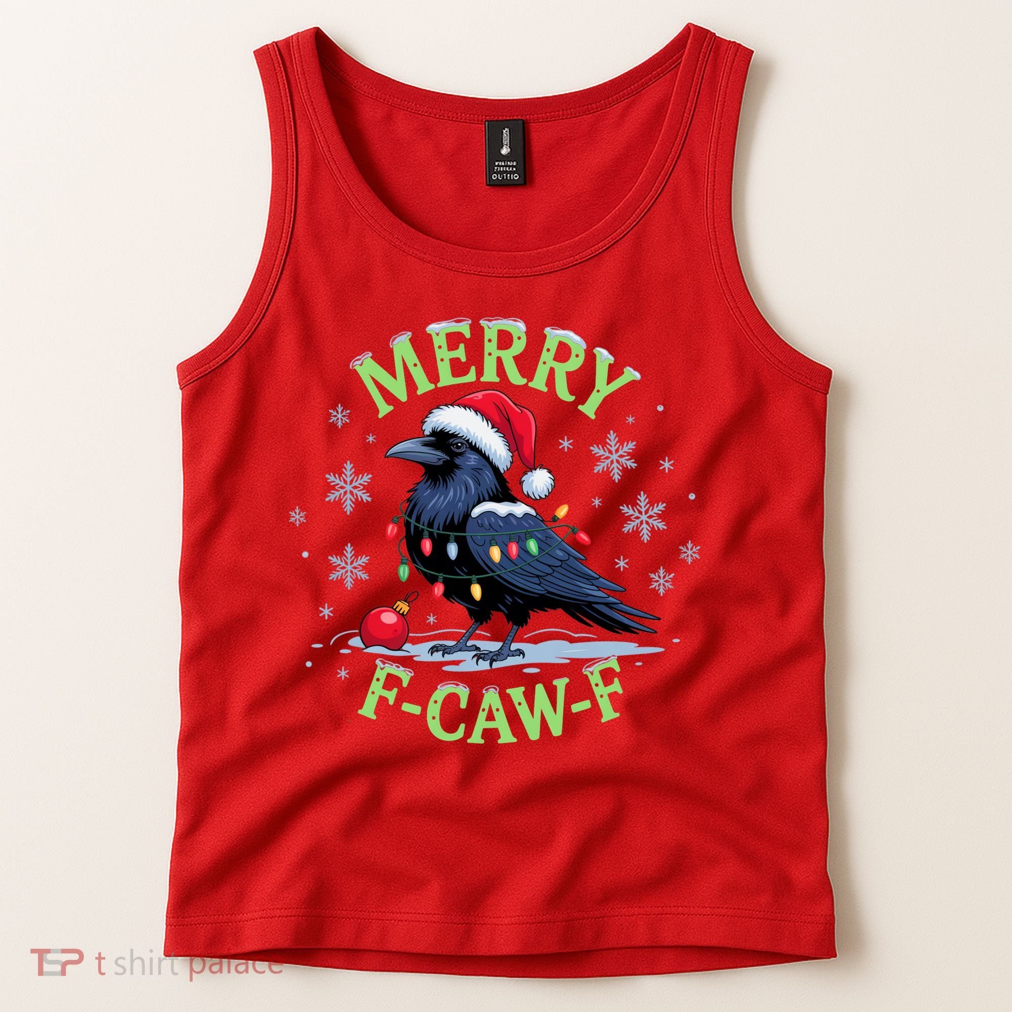 Funny Christmas F CAW F Crow Tank Top