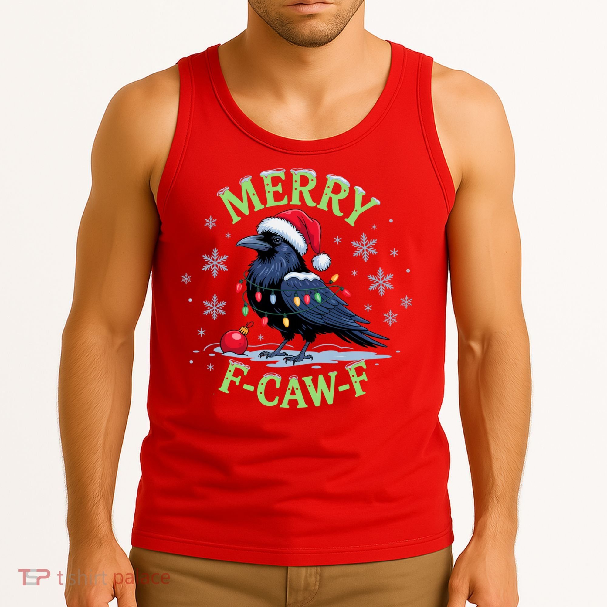 Funny Christmas F CAW F Crow Tank Top