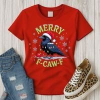 Funny Christmas F CAW F Crow Women's T-Shirt thumb 3