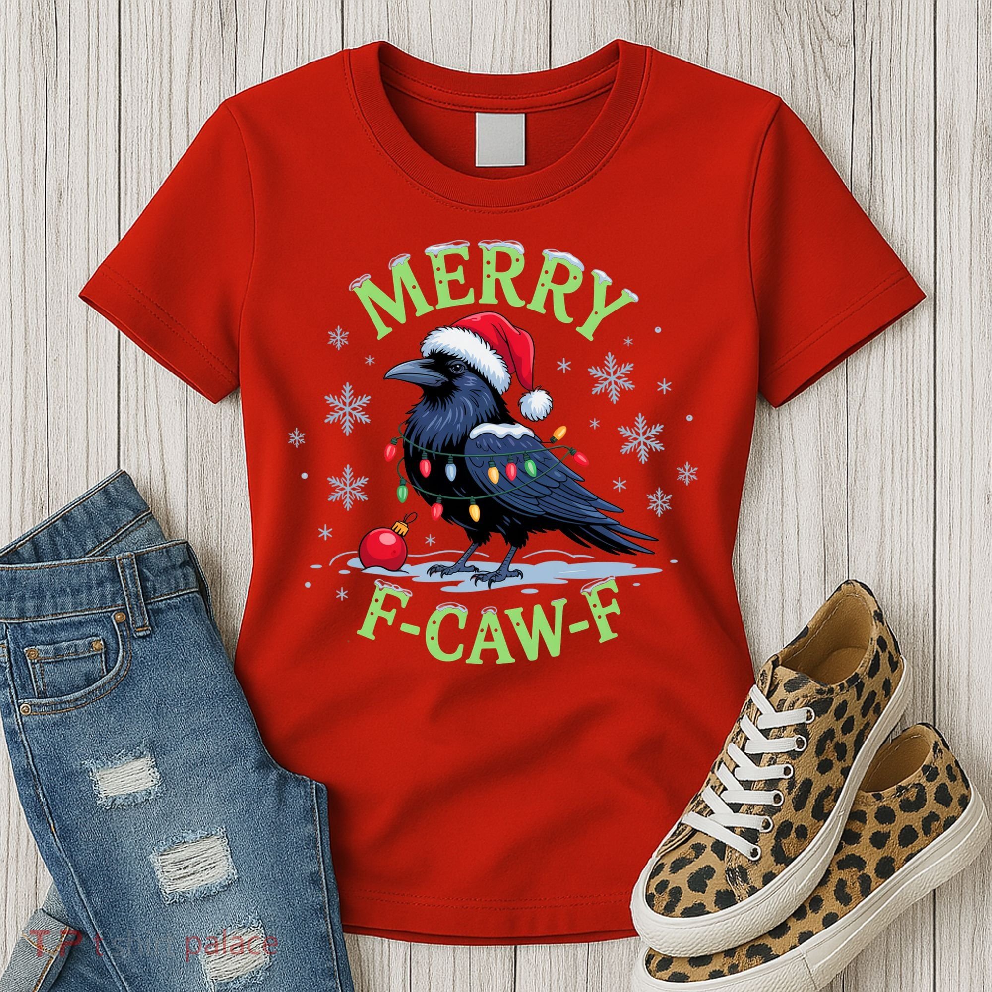 Funny Christmas F CAW F Crow Women's T-Shirt