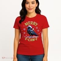 Funny Christmas F CAW F Crow Women's T-Shirt thumb 4