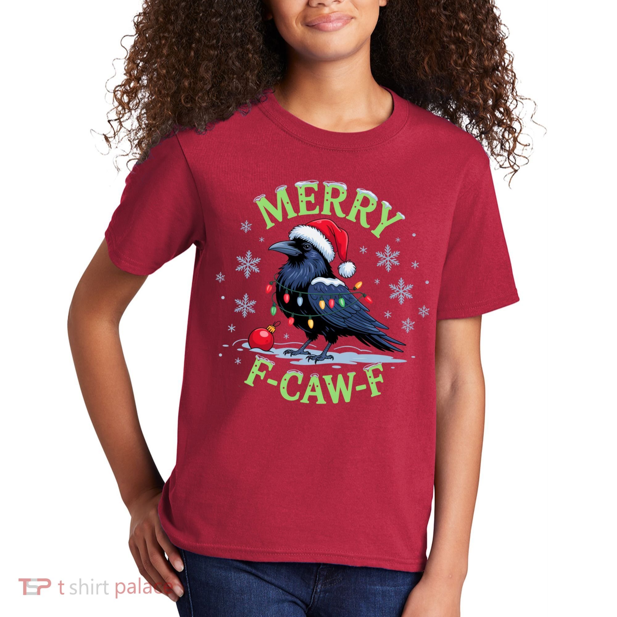 Funny Christmas F CAW F Crow Kids T-Shirt