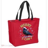 Funny Christmas F CAW F Crow Tote Bag thumb 2