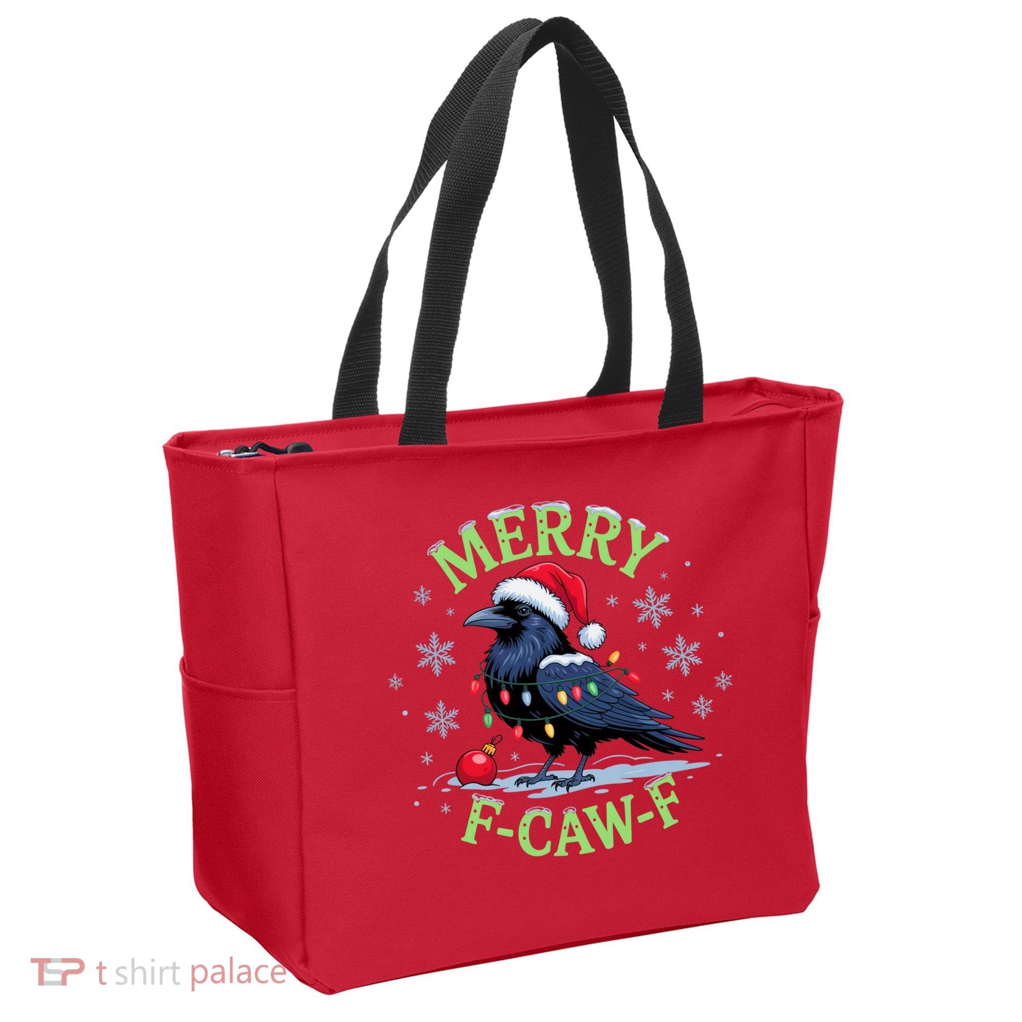 Funny Christmas F CAW F Crow Tote Bag
