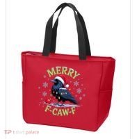 Funny Christmas F CAW F Crow Tote Bag thumb 3