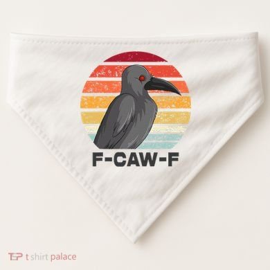 F Caw F Crow Bird USA-Made Doggie Bandana