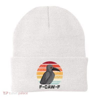 F Caw F Crow Bird Beanie