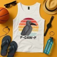 F Caw F Crow Bird Tank Top thumb 4
