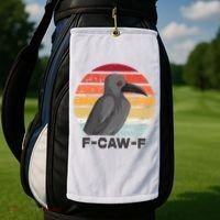 F Caw F Crow Bird Golf Towel thumb 2