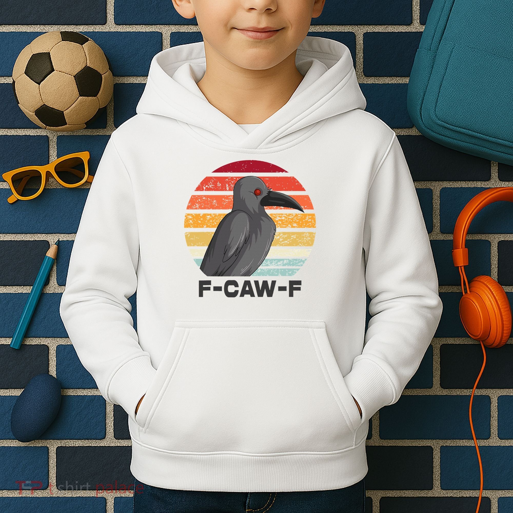 F Caw F Crow Bird Kids Hoodie