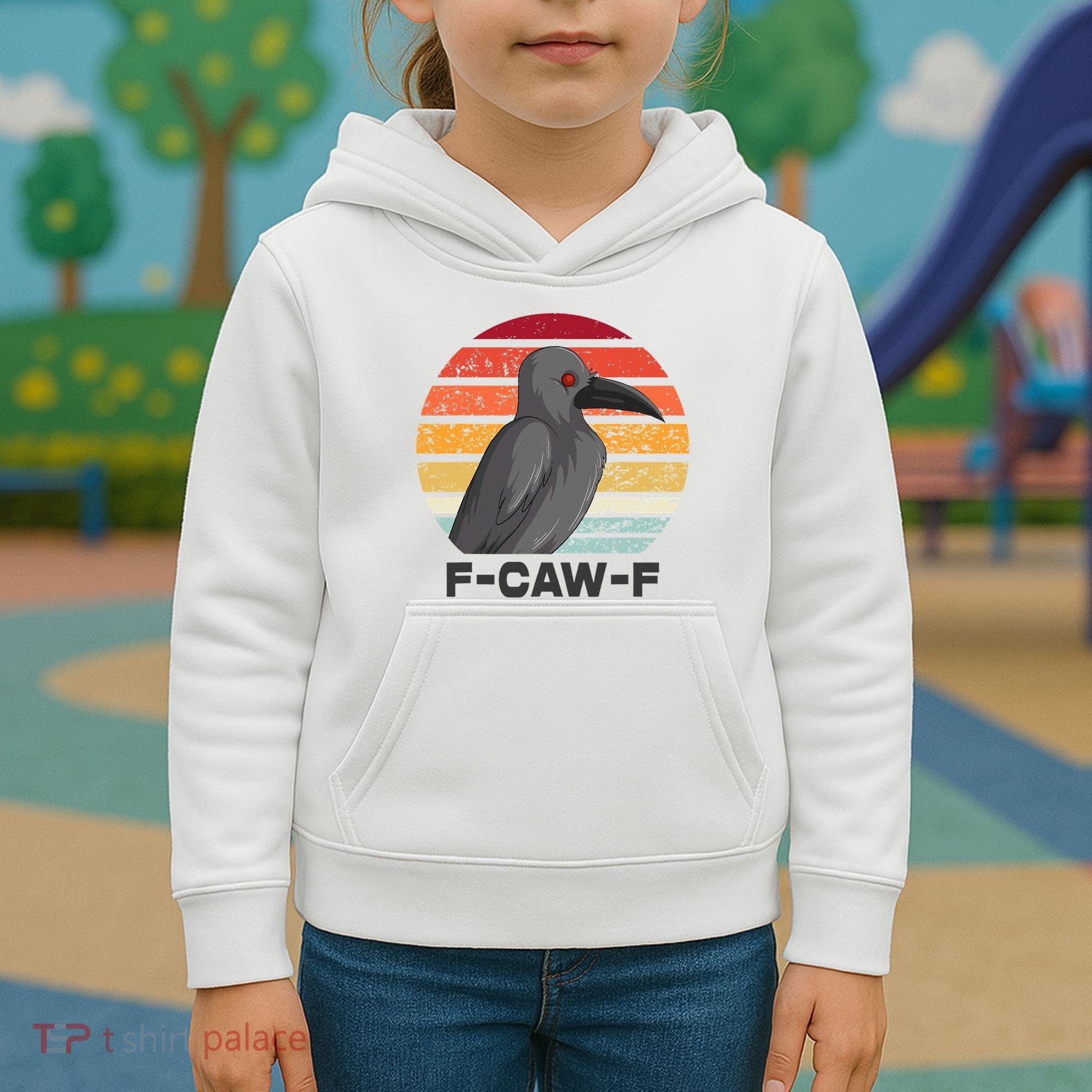 F Caw F Crow Bird Kids Hoodie