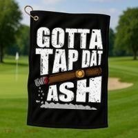 Funny Cigar Golf Towel thumb 1