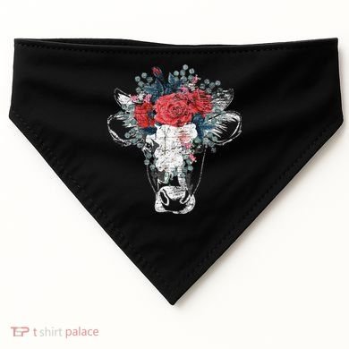 Flower Cow USA-Made Doggie Bandana