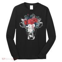 Flower Cow Long Sleeve Shirt thumb 0