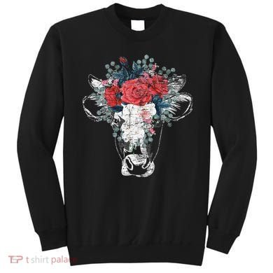 Flower Cow Sweatshirt