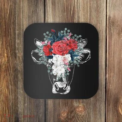 Flower Cow Coaster