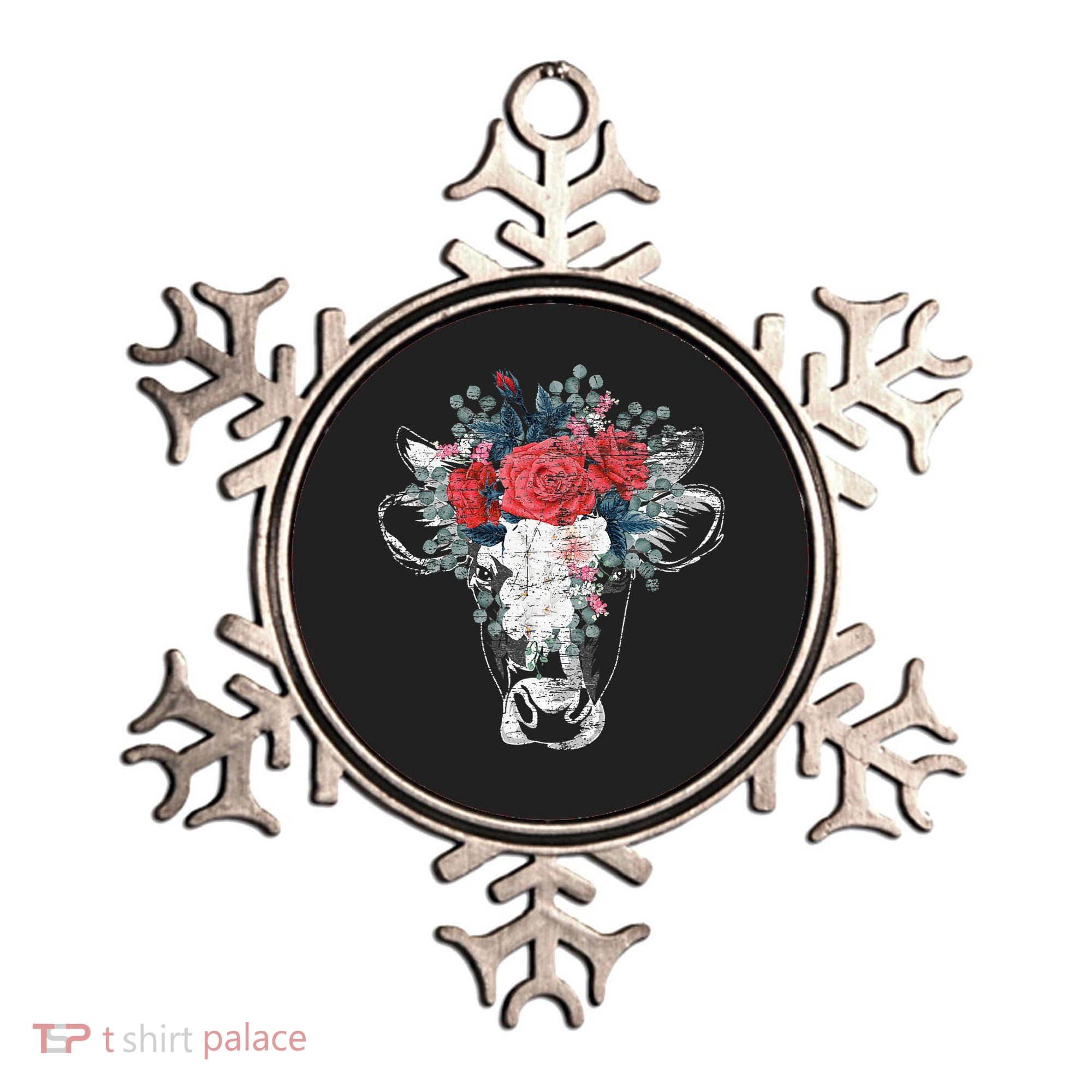 Flower Cow Ornament