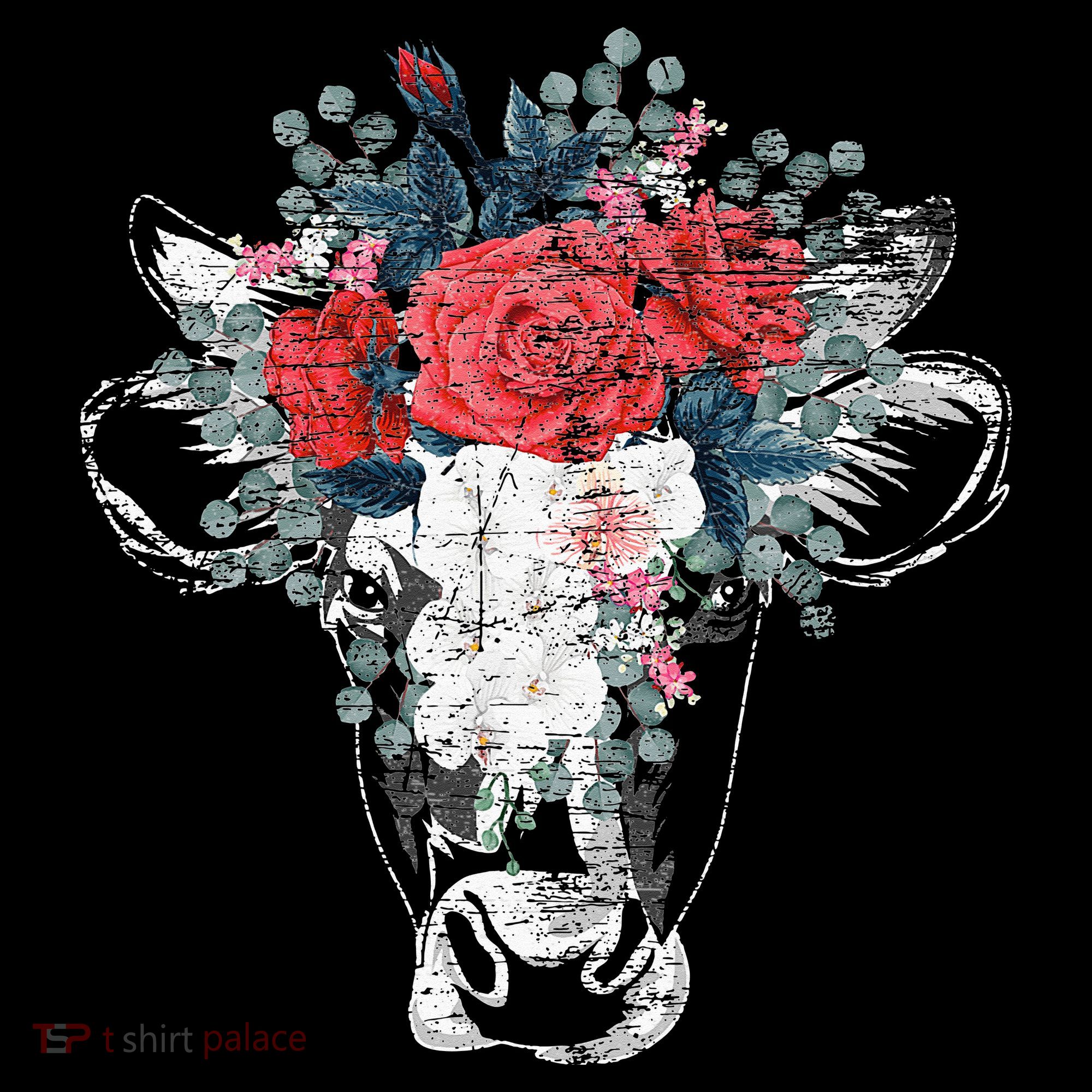 Flower Cow Women's Long Sleeve Shirt