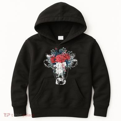 Flower Cow Kids Hoodie