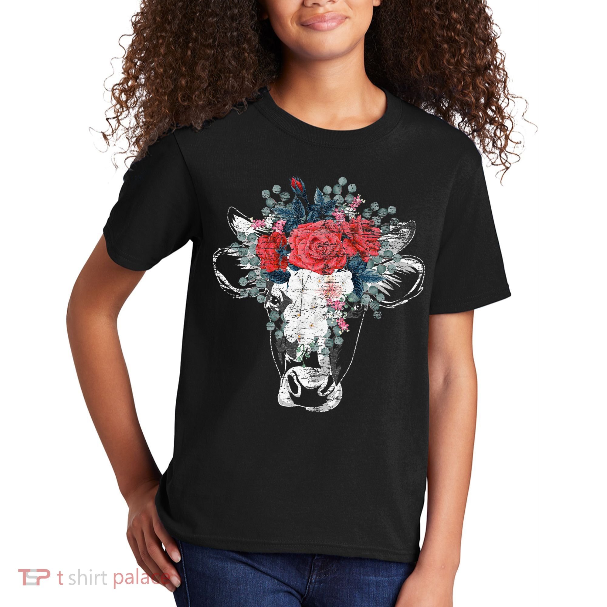 Flower Cow Kids T-Shirt