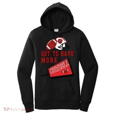 Football Cowbell Women's Hoodie