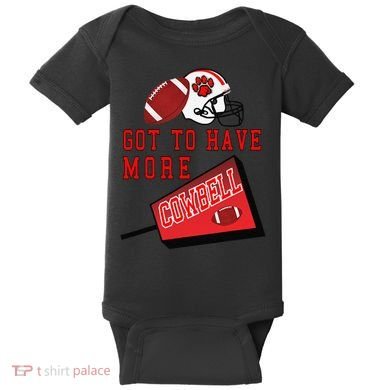 Football Cowbell Baby Bodysuit