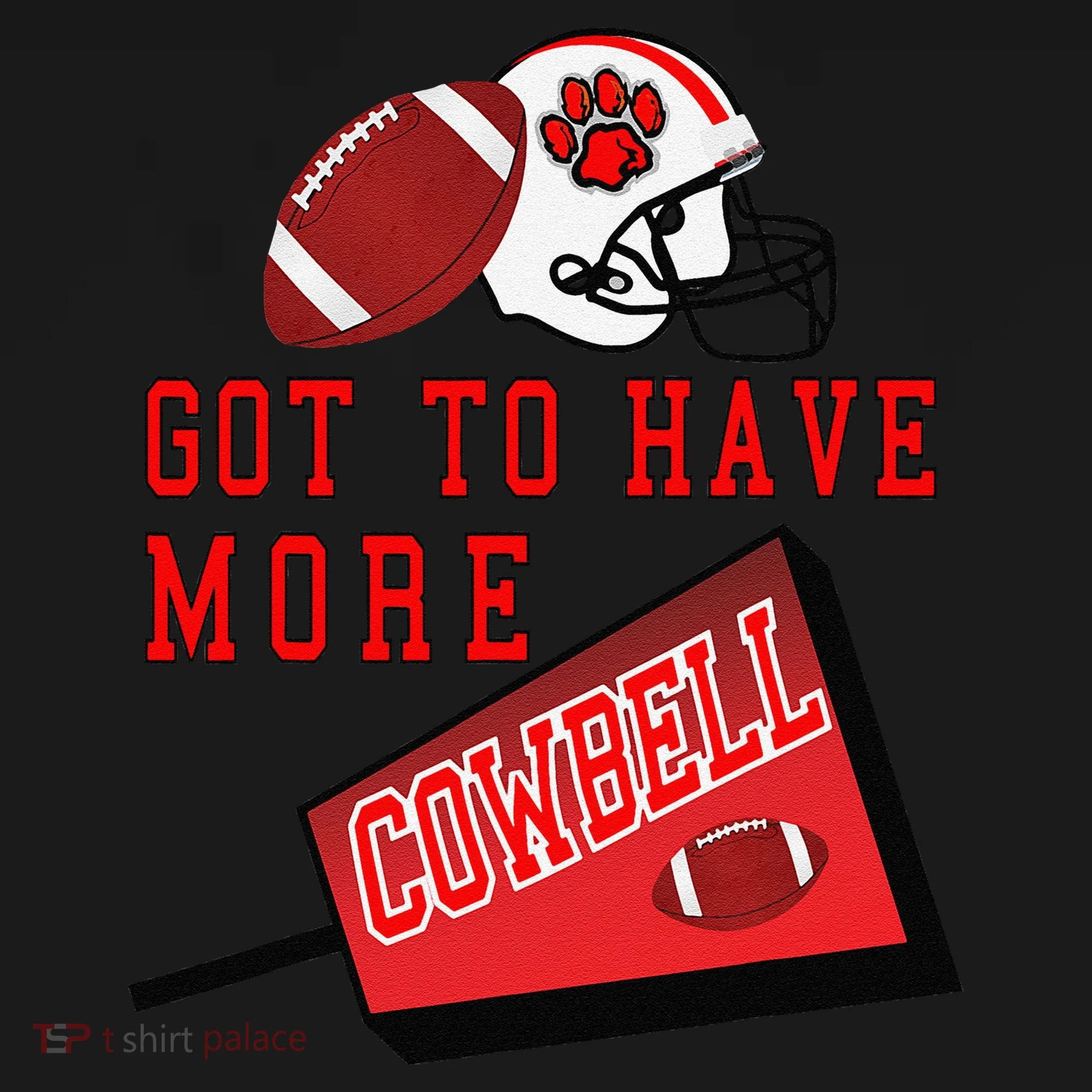 Football Cowbell Toddler Hoodie