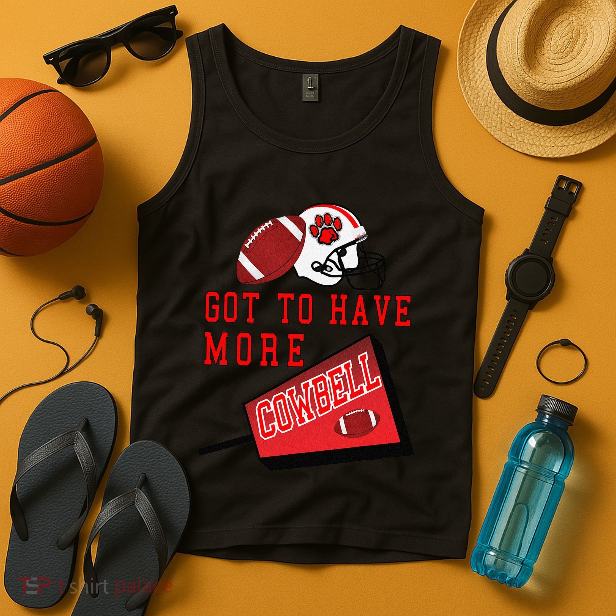 Football Cowbell Tank Top