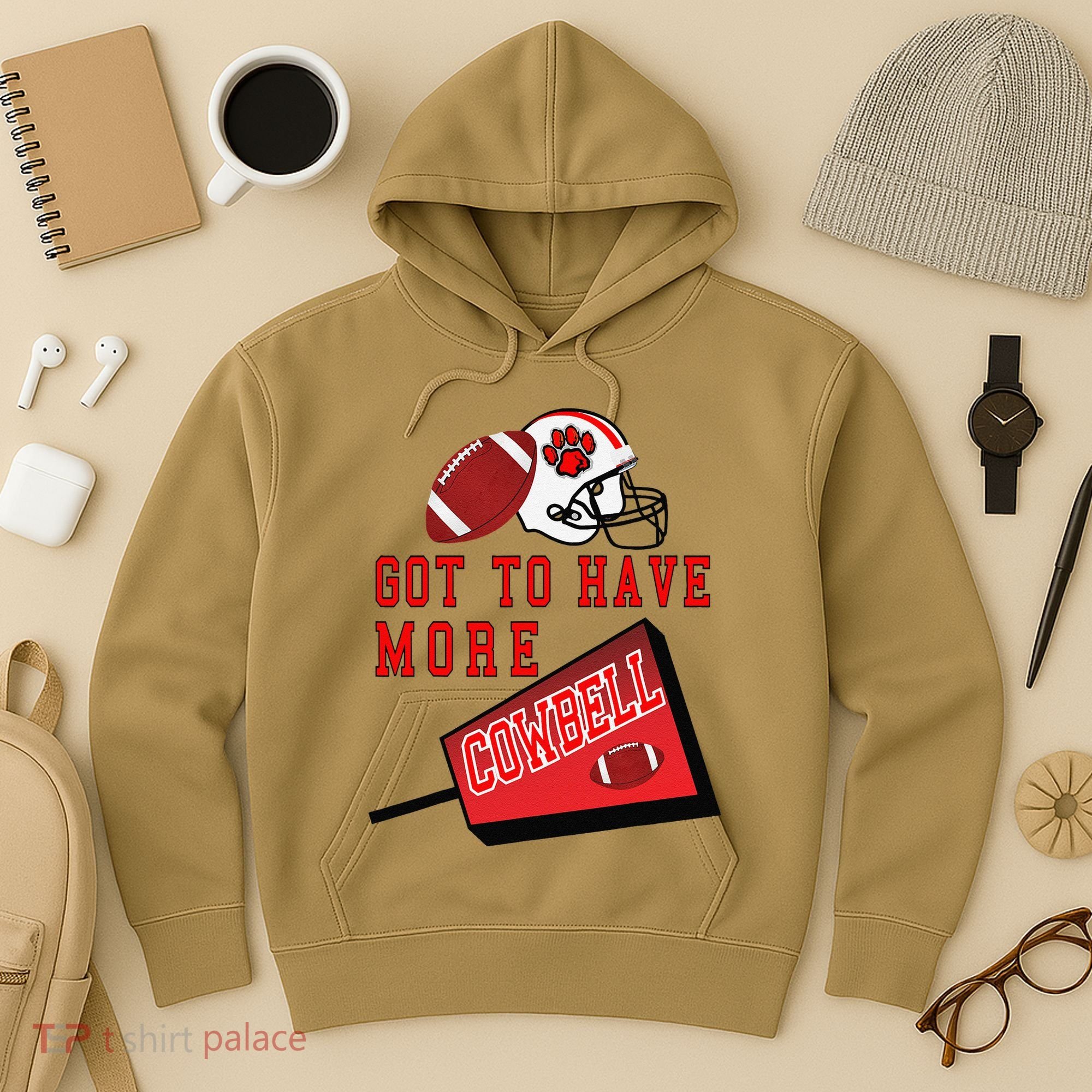 Football Cowbell Hoodie