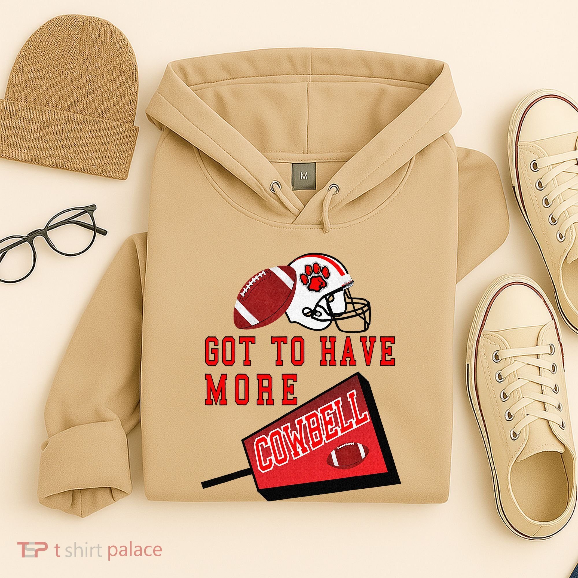 Football Cowbell Hoodie