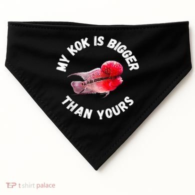 Flowerhorn Cichlid Funny Design USA-Made Doggie Bandana
