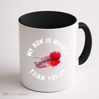 Flowerhorn Cichlid Funny Design Coffee Mug back