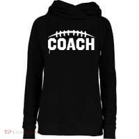 Football Coach Womens Funnel Neck Pullover Hood thumb 0